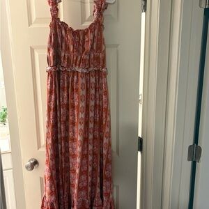 House of Harlow 1960 Red Floral Maxi Dress